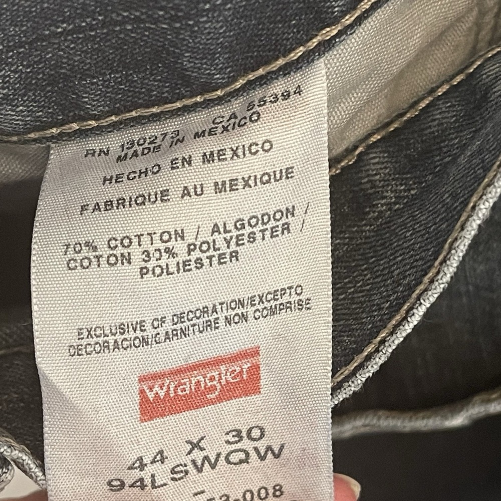 Wrangler Carpenter Jeans Men 44 x 30 Baggy Y2K‎ Skate Grunge Work Wear - Picture 6 of 7